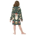 thumbnail image 7 of FORMRS Niños Bathrobe Unisex Hooded Robe Soft Plush Pajamas Sleepwear, Size 4-6T, Green Christmas, 7 of 7