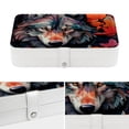 thumbnail image 4 of Wolf PU Leather Jewelry Box with Removable Compartment and Necklace Organizer Display Case - Portable, 4 of 6