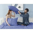 thumbnail image 3 of HOMTEC 200TC 100% Cotton Percale Weave, Pillowcase Set of 2, Standard/Queen, Purplish Blue, 3 of 8