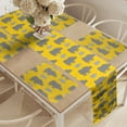 thumbnail image 2 of Ambesonne Savannah Table Runner & Placemats, Animal Silhouettes Design, Placemat 4 pcs + Runner 12"x72", Earth Yellow Blue Grey, 2 of 2