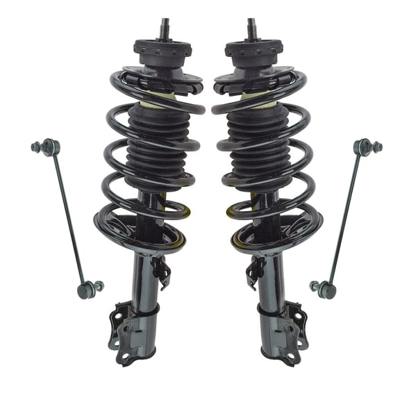 TRQ 4pc Suspension Kit Strut & Spring Assemblies w/ Sway Bar End Links for Aveo SCA67184 Fits select: 2004-2011 CHEVROLET AVEO, 2009 PONTIAC G3 WAVE