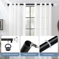 thumbnail image 2 of TRAHOO-Black Curtain Rods 48 to 84 Inch,3/4 Inch Adjustable Curtain Rod Set,Modern Single Window Curtains Rods,Heavy Duty Curtain Rods,Acrylic Diamond Finials Decorative Drapery Rods 36-88\u201d,Matt, 2 of 4