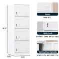 thumbnail image 4 of Metal Lockers for Employees,Office Storage Locker with 4 Door,Tall Locker Cabinet for Employees,School, Office, Home, Gym,Bedroom, 4 of 6