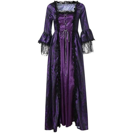 

2022 Women s Medieval Dress Women Halloween Vintage Celtic Medieval Floor Over Long Renaissance Gothic Cosplay Dress Soft Comfort Fit Plus Size Festival Evening Party Essential Clothing