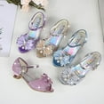 thumbnail image 3 of Sandalias para niñas con lazo de diamantes de imitación, zapatos de baile latino para niñas de 5 a 13 años, sandalias de verano para niñas, zapatos de princesa con tacón alto, sandalias para niños, 3 of 5