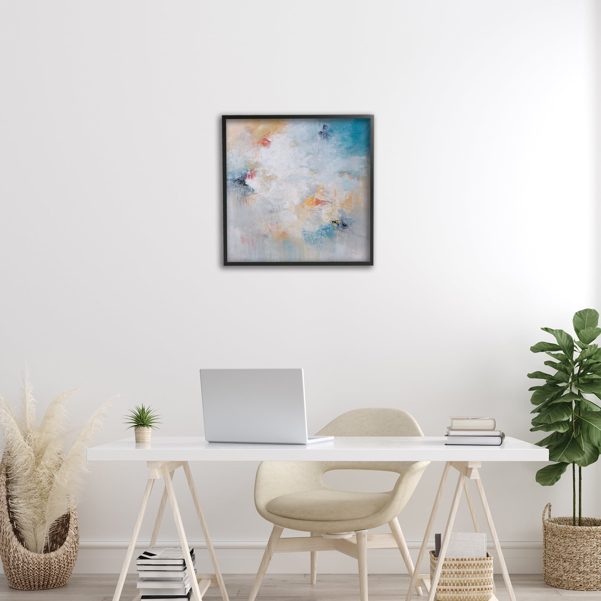 Veiled Dance Abstraction Black Framed Giclee Art, design by Karen Hale