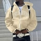thumbnail image 4 of Gibobby Sudadera de cierre hombre Sudadera con capucha para hombre con cierre completa(Beige,M), 4 of 5