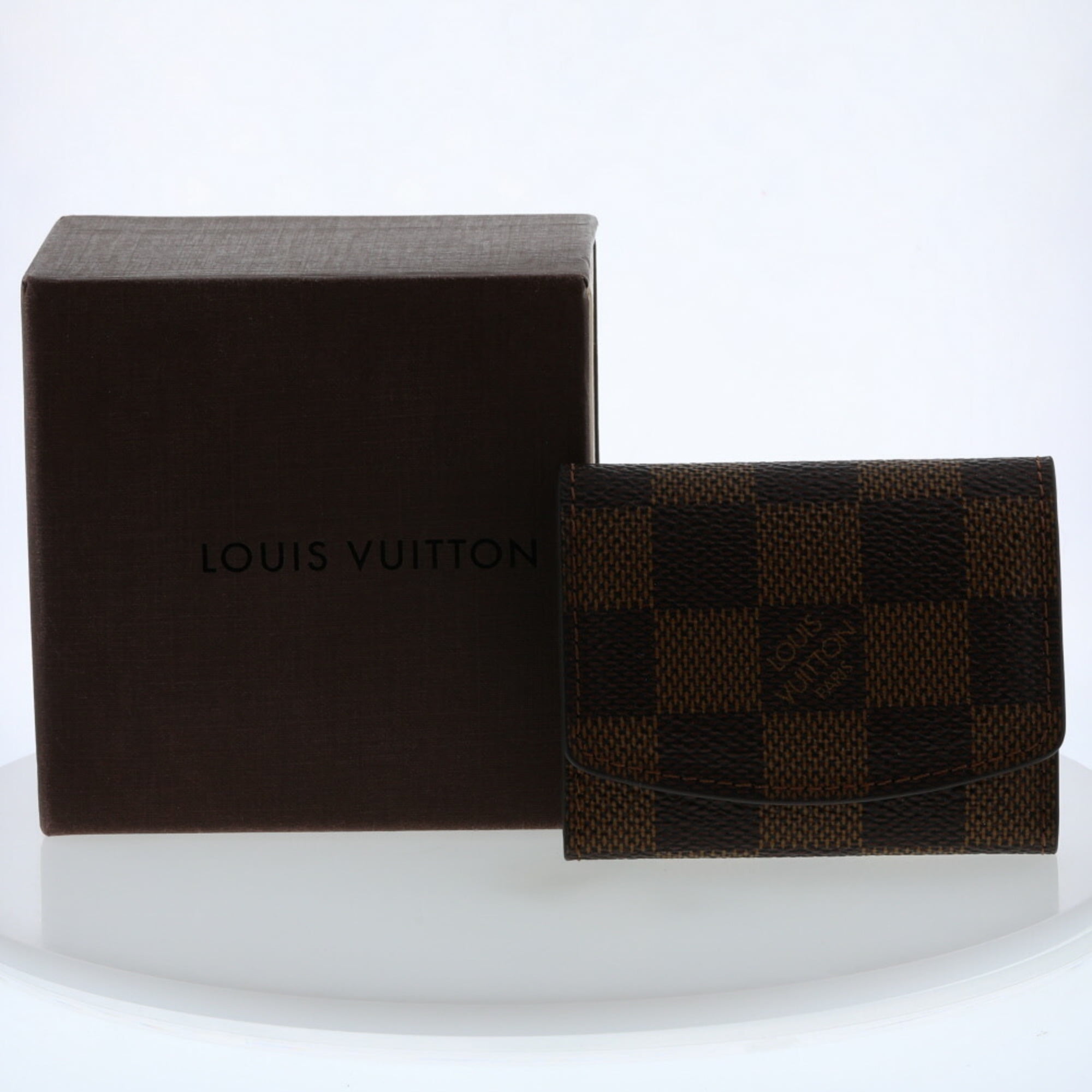 Louis Vuitton Cufflinks Buton de Manchette Fleur Circle Silver 925 Pink  w/Case