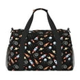 thumbnail image 1 of Xecao Space Rocket Pattern ​Lightweight Crossbody Weekender Bag Mesh Side Pockets Padded Handles Sports Outdoor Gear Organizer, 1 of 7