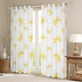 thumbnail image 2 of Manfei Lovely Bowtie Blackout Curtains Set of 2 (52x84 Each),Yellow White Window Curtains,Ribbon Bow Knot Curtains and Drapes For Girls,Microfiber Bedroom Decor, 2 of 6