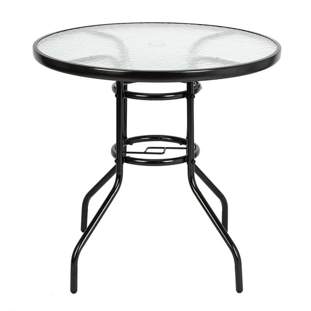 Patio Table With 1 8 Umbrella Hole, Round Outside Table