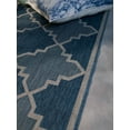 thumbnail image 4 of Furnish My Place Outdoor Collection Trellis Diamond Rug - 5 ft. 3 in. x 7 ft. 6 in. Midnight Blue, Geometric Water Proof Rug for Garden, Patio, 4 of 6