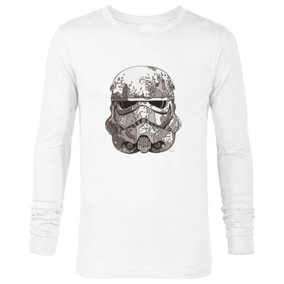 Star Wars Stormtrooper Empire Helmet - Long Sleeve T-Shirt for Men - Customized-White