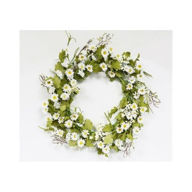 Puleo International 305-DW8295-22 22 in. Artificial Daisy Wreath