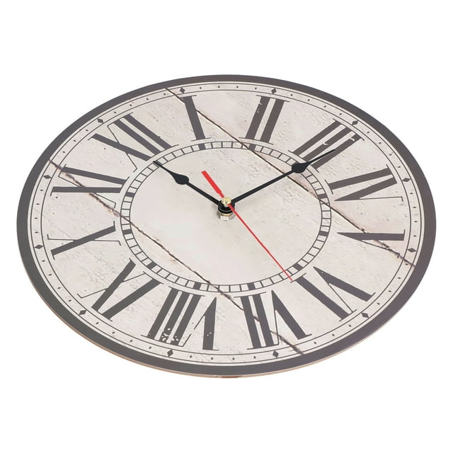 Horloges Murales Rondes, Rétro Horloge Murale en Bois Ronde Lecture Facile pour la Maison pour l'École pour le Bureau