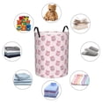 thumbnail image 4 of Gukieu Pink Disco Ball Print Round Dirty Clothes Bag, Waterproof Standing Home Bathroom Storage Basket Car Trunk Storage Bag-Medium, 4 of 6