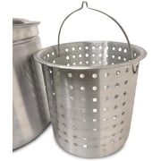 Bayou Classic Aluminum Stockpot 4060 - Perforated Basket, Domed Lid - 60 Qt, Silver