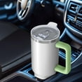 thumbnail image 4 of 40oz Paisley Tumbler Hot Cold Preservation, Leak Proof Stainless Steel Vacuum Insulated Travel Mug with Flip Straw Lid and Handle, 4 of 5