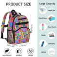 thumbnail image 6 of Colorful Dog Paw Footprint Backpack for School,Cute School Bag,Schoolbag with Adjustable Shoulder Straps & Padded Back,15.25"x11.5"x5.25", 6 of 6