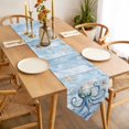 thumbnail image 3 of Blue Octopus Table Runner 36 Inches Long Summer Ocean Beach Starfish Coral Wood Board Table Runners for Dining Room Tabletop Dresser Scarf Home Party Banquet Wedding Holiday Decoration, 3 of 9
