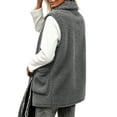 thumbnail image 5 of Aboser Sherpa Vest Jacket for Women Sleeveless Button Down Outerwear Fuzzy Fleece Jackets Warm Cozy Collared Vests Casual Fluffy Coats with Pockets, 5 of 8