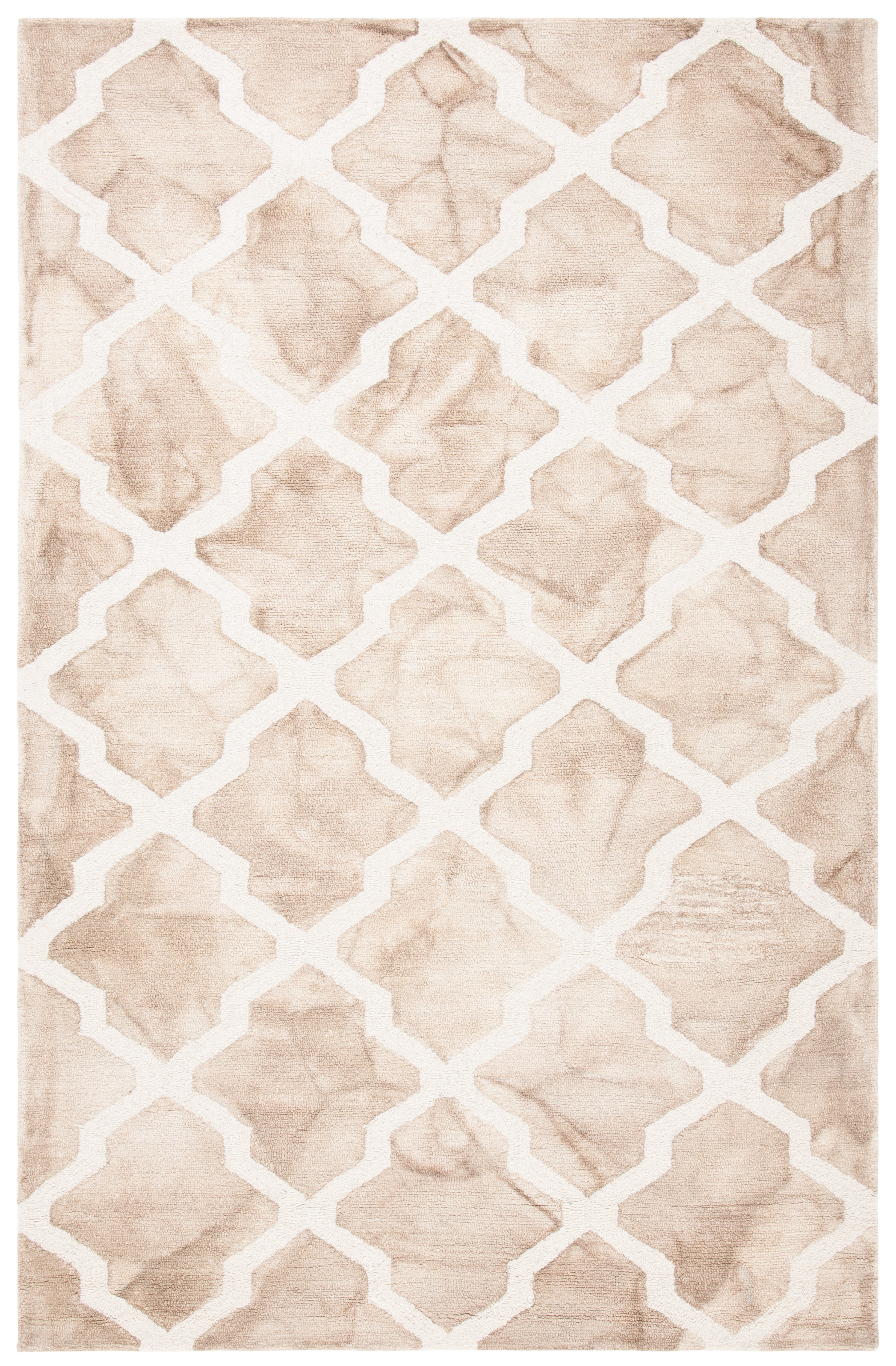Safavieh Dip Dye Altan Distressed Wool Area Rug, Beige/Ivory, 6' x 9'