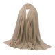 thumbnail image 3 of Bufanda larga suave para mujer Chal liso plisado Hijab Chal de cabeza judía en la cabeza Marrón claro jinwen Bufanda de algodón suave para mujer, 3 of 7