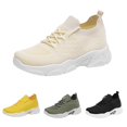 thumbnail image 4 of XIMIN Women's Mesh Sports Shoes - Lightweight Breathable Running Sneakers for Spring Summer Fall, Casual Walking Shoes (Beige, 6), 4 of 5