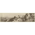 thumbnail image 2 of Eduard Von Steinle 18x8 Black Ornate Wood Framed Double Matted Museum Art Print Titled - Return of Genovefa (Around 1900), 2 of 5