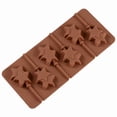 thumbnail image 2 of Molde for paletas de silicona con estrella de cinco puntas doble de 6 compartimentos, herramienta creativa for hornear chocolate, 2 of 4