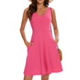 thumbnail image 2 of Eashery Women Dresses for Summer A Line Loose Womens Dresses Midi Pink S, 2 of 5