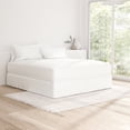 thumbnail image 1 of The Great American Store Queen Size Pleated Bed Skirt Solid White 15 Inch Tailoed Drop - Easy On & Off, Wrinkle Free Dust Ruffle, 1 of 1