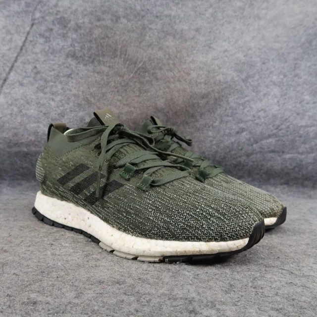 Adi-das Shoes Mens 7.5 Athletic Sneakers PureBoost RBL Base Green Running Active