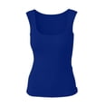thumbnail image 4 of IUYRTFE Women's Sleeveless Round Neck Tank Top Loose Fit Casual Summer Basic Vest, 4 of 6