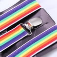 thumbnail image 3 of BESTYASH Bretelles Réglables Nœud Papillon avec Clips pour Enfants Garçons Filles en Polyester Multicolore Design Rayé Rétro Yback s'Adapte Confortablement, 3 of 3