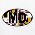 thumbnail image 3 of CafePress - Maryland MD Oval (W/Flag) Ringer T - 100% Cotton Ringed T-Shirt, 3 of 4
