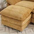 thumbnail image 6 of Aukfa 102" Modular Sectional Couch for Living Room, Dual Layer Cushion, Chenille, Yellow, 6 of 9