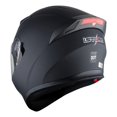 thumbnail image 4 of 1Storm Casco Integral para Motocicleta, Bicicleta de Calle, Visera Doble/Visera Solar, mecánico con luz Trasera LED: Negro Mate, 4 of 5