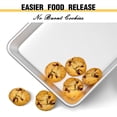 thumbnail image 2 of Commercial Quality Baking Sheet Pan Set, Natural Aluminum Cookie Sheet, General Warp Resistant Baker's Half Sheet Pan, Large Thick Cookie Tray Pans for Baking, Roasting(2 Pack, 18X13In), 2 of 8