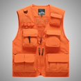 thumbnail image 2 of Feipeng Men's Casual Lightweight Outdoor Fishing Work Safari Travel Photo Cargo Vest Jacket Multi Pockets, 2 of 4