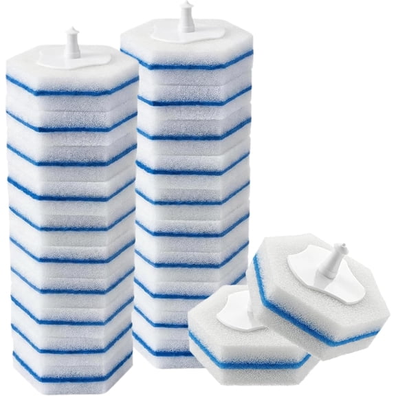 20 Count Disposable Toilet Bowl Wand Refills for Clorox, 5X Cleaning Power Toilet Bowl Wand Refills & High-Density Toilet Brush Scrubber - No Falling Apart, Instant Foam for Bathroom Cleaning