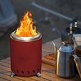 thumbnail image 6 of 7.5" Tabletop Fire Pit - Smokeless & Portable Mini Fire Bowl, Dual Fuel, 304 Stainless Steel with Carry Bag for Outdoor (Red), 6 of 8