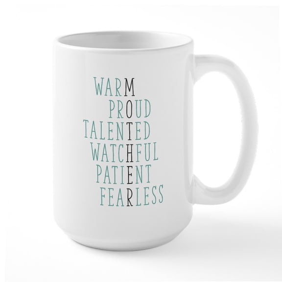 CafePress - Mother Crosswords Large Mug - 15 oz Ceramic Large White Novelty Mug