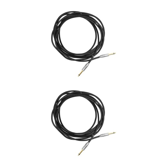 stanreset 1/2/3/5 Guitar Pedal Audio Cable Patch Cord Noise Reduction 6.35mm Effect Wire Stable Performance Bass Sound Connector Playing 300cm 2PCS