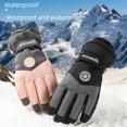 thumbnail image 5 of Guantes cálidos de esquí de invierno para hombres y mujeres, para exteriores, para montar en pareja, con pantalla táctil, forro polar, resistentes al frío y al viento, 5 of 5