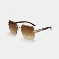 thumbnail image 1 of GAFAS DE SOL CUADRADAS SIN MONTURA DE COLOR MARRÓN CLARO SUN194 J3054, 1 of 6