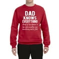 thumbnail image 2 of Wild Bobby,Dad Knows Everything Know It All Funny Men, Father's Day, Tees, Father's Day, Unisex Crewneck Graphic Sweatshirt, Red, 2XL, 2 of 3