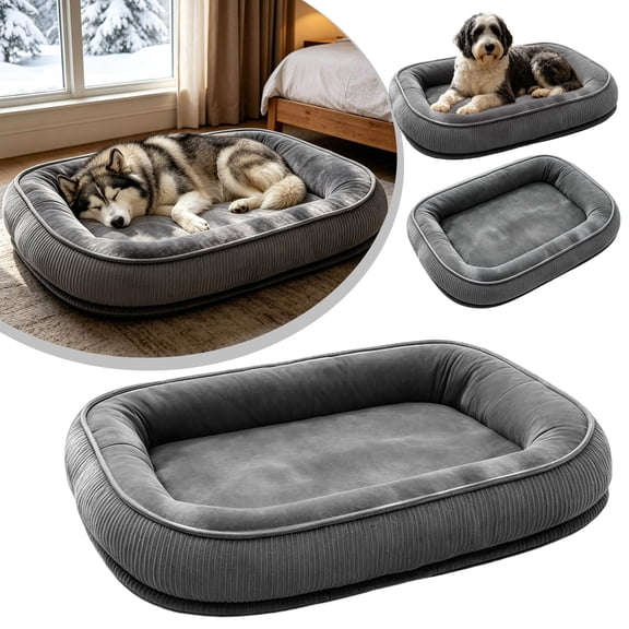 Calming Dog Bed for Medium Dogs, Orthopedic Washable Pet Bed