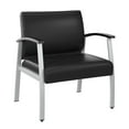 thumbnail image 2 of Pemberly Row Set of 2 Waiting Room Guest Chairs in Black Vinyl, 2 of 10
