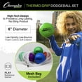 thumbnail image 4 of Champion Sports Premium Rhino Skin Dodgeball with Mesh Storage Bag, Set of 6 - Temperature Color Changing Playground Balls for Outdoor Games and Gym Class - Low Bounce Dodgeballs, 4 of 8